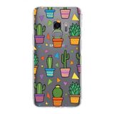 PrintiFy Samsung Galaxy S9 ile Uyumlu Water Color 4 Kamera Korumalı Şeffaf Kılıf