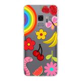 PrintiFy Samsung Galaxy S9 ile Uyumlu Water Color 5 Kamera Korumalı Şeffaf Kılıf