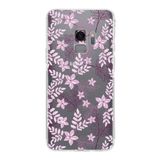 PrintiFy Samsung Galaxy S9 Kamera Korumalı Kapak Floral Pudra Tasarımlı Şeffaf Kılıf