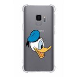Printify Samsung Galaxy S9 Köşe Korumalı Antişok Kapak Donald Duck Tasarımlı Şeffaf Kılıf