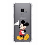 Printify Samsung Galaxy S9 Köşe Korumalı Antişok Kapak Mickey Mouse Tasarımlı Şeffaf Kılıf