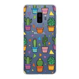 PrintiFy Samsung Galaxy S9 Plus ile Uyumlu 1mm Slim Fit Water Color 4 Baskılı Şeffaf Kılıf
