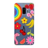 PrintiFy Samsung Galaxy S9 Plus ile Uyumlu 1mm Slim Fit Water Color 5 Baskılı Şeffaf Kılıf