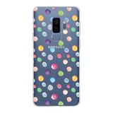 PrintiFy Samsung Galaxy S9 Plus ile Uyumlu 1mm Slim Fit Water Color 6 Baskılı Şeffaf Kılıf