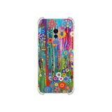 PrintiFy Samsung Galaxy S9 Plus ile Uyumlu Düşlerin Dansı serisi Folklorik Bahçe Tasarımlı Uv Baskılı Köşe Korumalı Antişok Kılıf