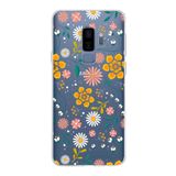 PrintiFy Samsung Galaxy S9 Plus ile Uyumlu Kapak Çiçek Tasarımlı 1mm Fit Şeffaf Silikon Kılıf
