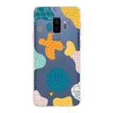 PrintiFy Samsung Galaxy S9 Plus ile Uyumlu Kapak Geometrik Şekiller Tasarımlı 1mm Fit Şeffaf Silikon Kılıf