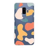 PrintiFy Samsung Galaxy S9 Plus ile Uyumlu Kapak Grunge Tasarımlı 1mm Fit Şeffaf Silikon Kılıf