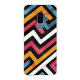 PrintiFy Samsung Galaxy S9 Plus ile Uyumlu Kapak Labirent Grafiti Tasarımlı 1mm Fit Şeffaf Silikon Kılıf
