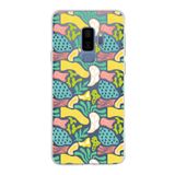 PrintiFy Samsung Galaxy S9 Plus ile Uyumlu Kapak Memphis Desen - 3 Tasarımlı 1mm Fit Şeffaf Silikon Kılıf