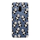PrintiFy Samsung Galaxy S9 Plus ile Uyumlu Kapak Panda Tasarımlı 1mm Fit Şeffaf Silikon Kılıf