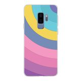 PrintiFy Samsung Galaxy S9 Plus ile Uyumlu Kapak Renk Cümbüşü B Mor Tasarımlı 1mm Fit Şeffaf Silikon Kılıf