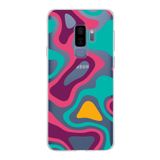 PrintiFy Samsung Galaxy S9 Plus ile Uyumlu Kapak Renkli Desen A Kırmızı Tasarımlı 1mm Fit Şeffaf Silikon Kılıf