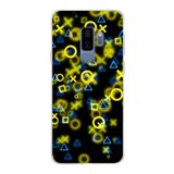 PrintiFy Samsung Galaxy S9 Plus ile Uyumlu Kapak Semboller Tasarımlı 1mm Fit Şeffaf Silikon Kılıf