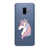 PrintiFy Samsung Galaxy S9 Plus ile Uyumlu Kapak Unicorn Tasarımlı 1mm Fit Şeffaf Silikon Kılıf