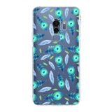 PrintiFy Samsung Galaxy S9 Plus ile Uyumlu Nazar Boncuğu 3 Kamera Korumalı Şeffaf Silikon Kılıf