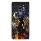 PrintiFy Samsung Galaxy S9 Plus ile Uyumlu Vitray Cadı Saati Tasarımlı Şeffaf Silikon Kılıf