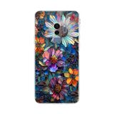 PrintiFy Samsung Galaxy S9 Plus ile Uyumlu Vitray Mücevher Flora Tasarımlı Şeffaf Silikon Kılıf
