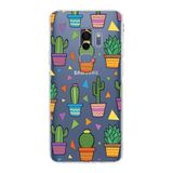 PrintiFy Samsung Galaxy S9 Plus ile Uyumlu Water Color 4 Kamera Korumalı Şeffaf Kılıf