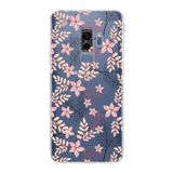 PrintiFy Samsung Galaxy S9 Plus Kamera Korumalı Kapak Floral Kırmızı Tasarımlı Şeffaf Kılıf