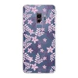 PrintiFy Samsung Galaxy S9 Plus Kamera Korumalı Kapak Floral Pudra Tasarımlı Şeffaf Kılıf