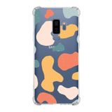 Printify Samsung Galaxy S9 Plus Köşe Korumalı Antişok Kapak Geometrik Şekiller Tasarımlı Şeffaf Kılıf