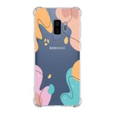 PrintiFy Samsung Galaxy S9 Plus Köşe Korumalı Antişok Kapak Karışık Renkler Tasarımlı Şeffaf Kılıf