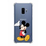 Printify Samsung Galaxy S9 Plus Köşe Korumalı Antişok Kapak Mickey Mouse Tasarımlı Şeffaf Kılıf