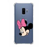 Printify Samsung Galaxy S9 Plus Köşe Korumalı Antişok Kapak Minnie Mouse Tasarımlı Şeffaf Kılıf
