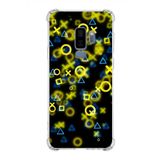 Printify Samsung Galaxy S9 Plus Köşe Korumalı Antişok Kapak Semboller Tasarımlı Şeffaf Kılıf