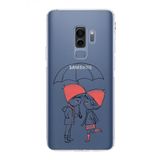 PrintiFy Samsung Galaxy S9 Plus Uyumlu Kamera Korumalı Kapak Aşk Tasarımlı Şeffaf Kılıf