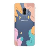 Printify Samsung Galaxy S9 Plus Uyumlu Kamera Korumalı Kapak Karışık Renkler Tasarımlı Şeffaf Kılıf