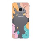 Printify Samsung Galaxy S9 Uyumlu Kamera Korumalı Kapak Karışık Renkler Tasarımlı Şeffaf Kılıf