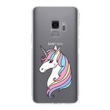 PrintiFy Samsung Galaxy S9 Uyumlu Kamera Korumalı Kapak Unicorn Tasarımlı Şeffaf Kılıf