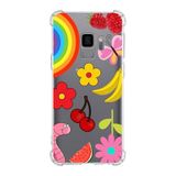 PrintiFy Samsung Galaxy S9 Uyumlu Water Color 5 Baskılı Şeffaf Köşe Korumalı Antişok Kılıf