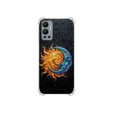 PrintiFy Sanatsal Boya Koleksiyonu Infinix Hot 12 ile Uyumlu Şeffaf Köşe Korumalı Antişok Silikon Kılıf UV Baskılı Esnek TPU Airbag Kapak (161d - Ateş)