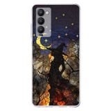 PrintiFy Tecno Camon 18P ile Uyumlu Vitray Cadı Saati Tasarımlı Şeffaf Silikon Kılıf