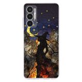 PrintiFy Tecno Pova 3 ile Uyumlu Vitray Cadı Saati Tasarımlı Şeffaf Silikon Kılıf
