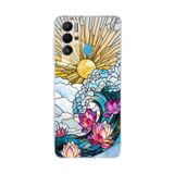 PrintiFy Tecno Pova Neo ile Uyumlu Vitray Okyanus Sabahı Tasarımlı Şeffaf Silikon Kılıf