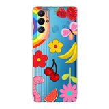PrintiFy Tecno Pova Neo ile Uyumlu Water Color 5 Kamera Korumalı Şeffaf Kılıf