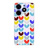 PrintiFy Tecno Spark 10 Pro ile Uyumlu Water Color 1 Kamera Korumalı Şeffaf Kılıf