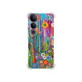 PrintiFy Vivo V50 lite ile Uyumlu Düşlerin Dansı serisi Folklorik Bahçe Tasarımlı Uv Baskılı Köşe Korumalı Antişok Kılıf