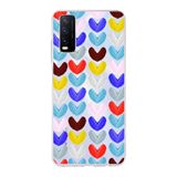 PrintiFy Vivo Y20 ile Uyumlu 1mm Slim Fit Water Color 1 Baskılı Şeffaf Kılıf