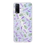 PrintiFy Vivo Y20 ile Uyumlu 1mm Slim Fit Water Color 3 Baskılı Şeffaf Kılıf