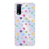 PrintiFy Vivo Y20 ile Uyumlu 1mm Slim Fit Water Color 6 Baskılı Şeffaf Kılıf