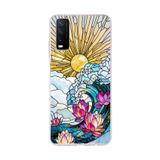 PrintiFy Vivo Y20 ile Uyumlu Vitray Okyanus Sabahı Tasarımlı Şeffaf Silikon Kılıf