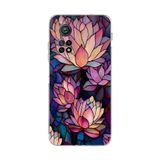 PrintiFy Xiaomi Mi 10 T ile Uyumlu Vitray Sessiz Lotus Tasarımlı Şeffaf Silikon Kılıf