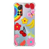PrintiFy Xiaomi Mi 10 T Pro Uyumlu Water Color 5 Baskılı Şeffaf Köşe Korumalı Antişok Kılıf