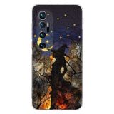 PrintiFy Xiaomi Mi 10 Ultra ile Uyumlu Vitray Cadı Saati Tasarımlı Şeffaf Silikon Kılıf