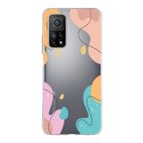 PrintiFy Xiaomi Mi 10T ile Uyumlu Kapak Karışık Renkler Tasarımlı 1mm Fit Şeffaf Silikon Kılıf